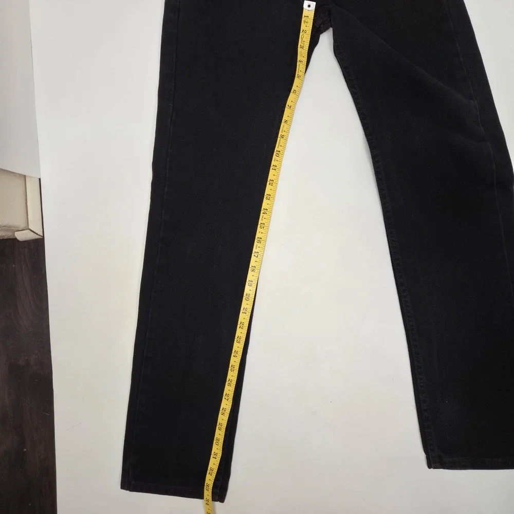 Levi's NWT Men's 505 Regular Straight Leg Jeans Black Cotton 29x34 Grunge Goth